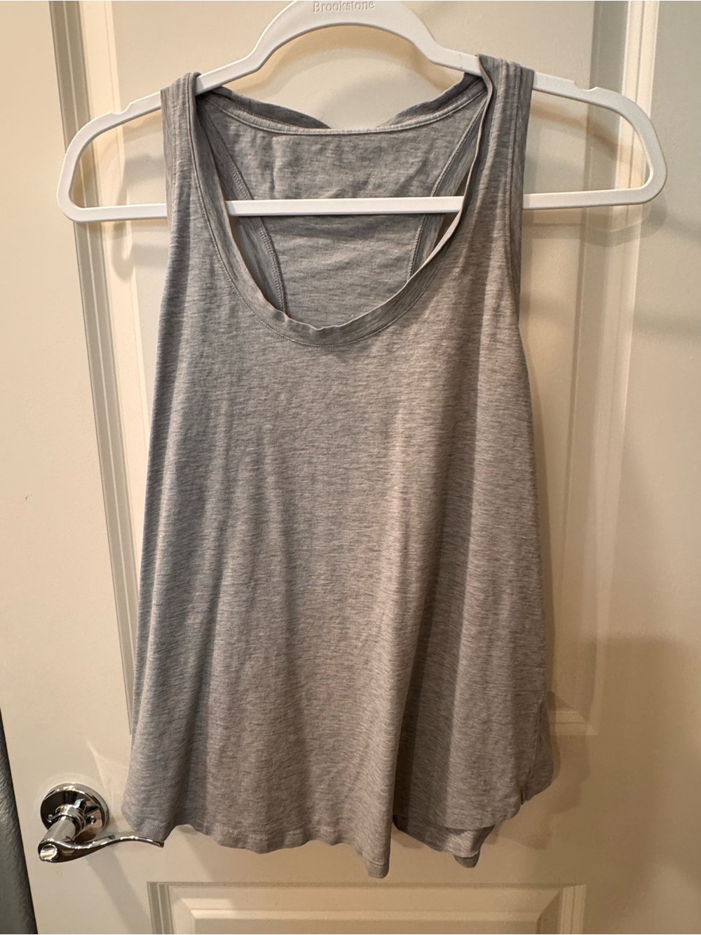 lululemon athletica Light Gray Scoop Neck Tank